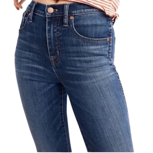 Madewell 9” High Rise Skinny Women's Blue Jeans in Polly Wash Size 25 - Picture 2 of 9